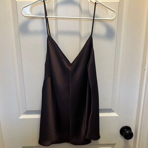 H&M Satin Top in Plum Purple